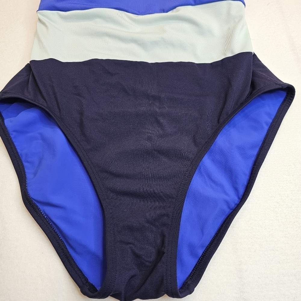 Athleta Color Block One Piece Swimsuit Coastline Women's Size XXS Beach - Picture 5 of 11